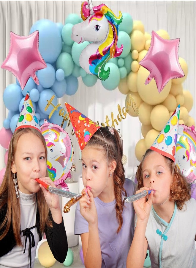 Party Central Unicorn Birthday Decoration Kit for Girls - 68 pcs, Pastel Balloon Arch with Foil Balloons & Happy Birthday Banner - Party Supplies for Baby Girl Celebrations - Image 3